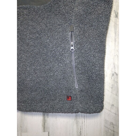 MENS Woolrich Sleeveless Full Zip GRAY Sherpa Fleece Vest Size XL - Picture 2 of 9